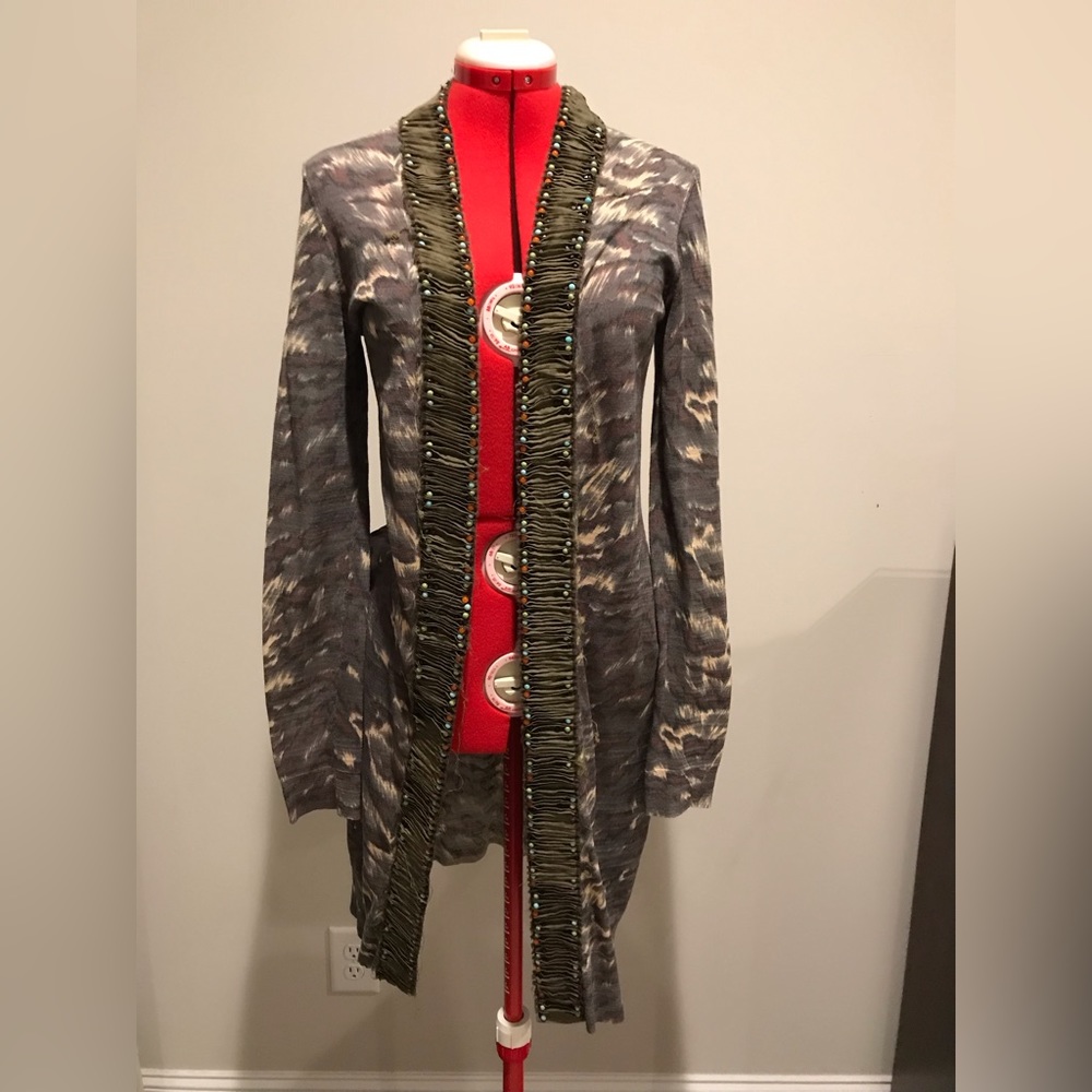 DVF beautiful light weight jersey knit coat size 8 with pockets